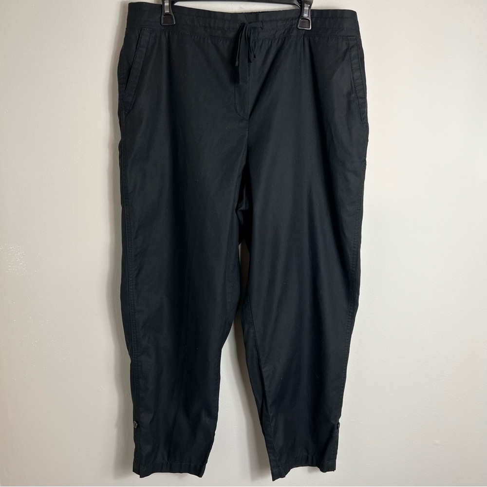 Talbots Elastic Drawstring Waist Cropped Pants-Co… - image 2